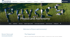 Desktop Screenshot of physics.umaine.edu