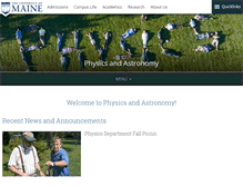Tablet Screenshot of physics.umaine.edu