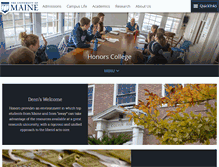 Tablet Screenshot of honors.umaine.edu