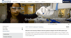 Desktop Screenshot of gradcatalog.umaine.edu